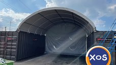 Cort container 6m x 12m - chiar si cu LIVRARE GRATUITA in Romania!