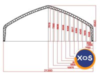 Cort de depozitare tip casa cu structura dubla - 21m x 45m - 3