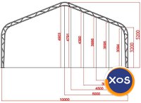 Cort depozitare tip casa cu structura dubla latime 10 m x lungime 12 m - 2