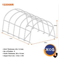 Garaj mobil cu prelata, Carport mobil - in mai multe dimensiuni - 4