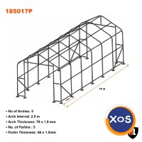 Garaj mobil cu prelata, Carport mobil - in mai multe dimensiuni - 8