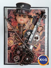 vioară steampunk tablou 3d , decorațiune, cadou inedit - 5