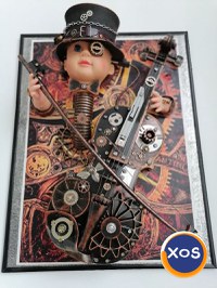 vioară steampunk tablou 3d , decorațiune, cadou inedit - 6