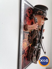 vioară steampunk tablou 3d , decorațiune, cadou inedit - 8