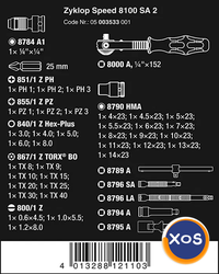 Set de clichete metric 1/4 Wera 8100 SA2 si SA9 Zyklop,sigilat - 3