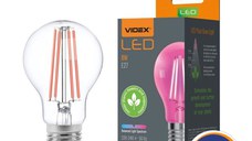 Bec LED pentru creșterea plantelor VIDEX-E27-R80-9W-FITO