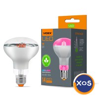 Bec LED pentru creșterea plantelor VIDEX-E27-R80-9W-FITO - 3