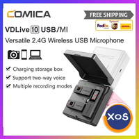 Microfon dual tip lavaliera USB C,CoMica VD life 10,2,4G,negru,sigilat - 7