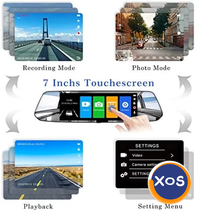 Oglinda auto cu camera frontala/marsalier 7",FHD,touchscreen,sigilat - 1