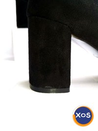 Pantofi negri cu toc gros rotund  Roccobarocco Eleganti foarte frumosi - 7