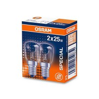 2 Becuri incandescente pentru cuptor Osram T26, E14, 25W, 160 lm, luminacalda (2700K), clasa energetica G - 1