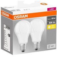 2 Becuri LED Osram Base Classic A, E27, 8.5W (60W), 806 lm, lumina calda (2700K) - 1