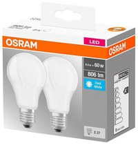 2 Becuri LED Osram Base Classic A, E27, 8.5W (60W), 806 lm, lumina neutra (4000K) - 1