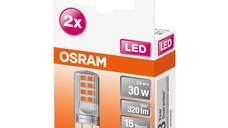 2 Becuri LED Osram PIN, G9, 2.6W (30W), 320 lm, lumina calda (2700K)