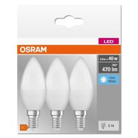 3 Becuri LED Osram Base Classic B, E14, 4.9W (40W), 470 lm, lumina neutra (4000K) - 2