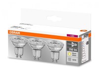 3 Becuri LED Osram Base PAR16 36°, GU10, 4.3W (50W), 350 lm, lumina calda (2700K) - 2