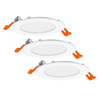 3 Spoturi LED incastrate Ledvance RECESS SLIM DOWNLIGHT, 3x8W, 3x550 lm, lumina calda (3000K), Ø12cm, Alb - 1