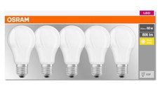 5 Becuri LED Osram Base Classic A, E27, 8.5W (60W), 806 lm, lumina calda(2700K)