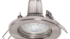 5 Spoturi LED incastrate Ledvance, GU10, 5x2.6W, 5x230 lm, lumina calda (2700K), Ø8cm, Nichel