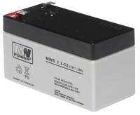 Acumulator AGM 1.3Ah 12V seria MW Power,MWS1.3-12,terminal de conexiune F1, dimensiuni 97x43x59 mm, greutate 0,57 kg - 1