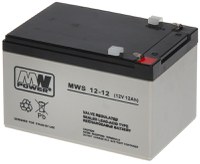 Acumulator AGM 12Ah 12V seria MW Power,MWS12-12, terminal de conexiune F1, dimensiuni 151x98x100 mm, greutate 3,25 kg - 1