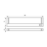 Aplica LED liniara Vivalux JAZZ, 10W, 700 lm, lumina neutra (4000K), 110°, IP20, 580x78x30mm, 30000h, Argintiu - 2