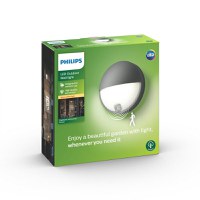 Aplica LED pentru exterior cu senzor de miscare Philips Capricorn, 6W (47W), 600 lm, lumina calda (2700K), IP44, 78x214mm, Antra - 11