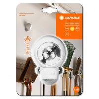 Aplica LED pentru exterior pe baterii 3xLR6 incluse, cu senzor de miscare Ledvance SPYLUX, 0.3W, 4.5V, 17 lm, lumina calda (3000 - 2