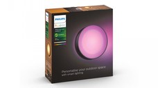 Aplica LED RGB pentru exterior Philips Hue Daylo, 15W (80W), 1050 lm, lumina alba si color (2000-6500K), IP44, 220x76mm, Negru