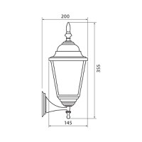 Aplica tip felinar Vivalux RIGA UP, E27, max 1x60W, IP44, 200x145x355mm, Negru, bec neinclus - 2