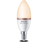 Bec LED inteligent Philips Candle C37, Wi-Fi, Bluetooth, E14, 4.9W (40W), 470 lm, lumina alba (2700-6500K) - 2