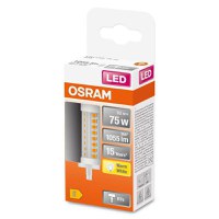 Bec LED Osram LINE, R7s, 8.2W (75W), 1055 lm, lumina calda (2700K), 78mm, Ø29mm - 1