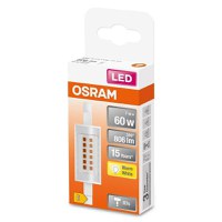 Bec LED Osram SLIM LINE, R7s, 7W (60W), 806 lm, lumina calda (2700K), 78mm, Ø20mm - 1