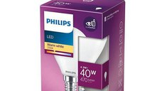 Bec LED Philips Classic P45, EyeComfort, E14, 4.3W (40W), 470 lm, lumina calda (2700K), mat