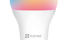 Bec LED RGB inteligent EZVIZ LB1 Color, Wi-Fi, E27, 8W, 806 lm, lumina alba si colorata, clasa energetica F