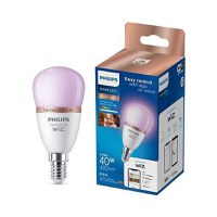 Bec LED RGB inteligent Philips Bulb P45, Wi-Fi, Bluetooth, E14, 4.9W (40W), 470 lm, lumina alba si color (2200-6500K) - 4