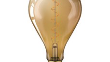 Bec LED vintage (decorativ) Philips Classic Gold Giant A160, EyeComfort, E27, 4.5W (28W), 300 lm, lumina calda (1800K), cu filam