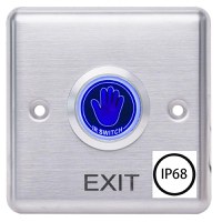 Buton de iesire cu infrarosu waterproof, incastrabil, ND-EB35, Iesire contact:NO/NC Icon: Hand, IP68, LED stare Bi-color: albas - 1