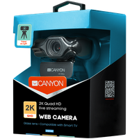 CANYON 2k Ultra full HD 3.2Mega webcam with USB2.0 connector, built-in MIC, Manual focus, IC SN5262, Sensor Aptina 0330, viewing - 3