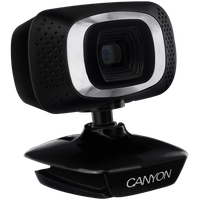 CANYON 720P HD webcam with USB2.0. connector, 360° rotary view scope, 1.0Mega pixels, Resolution 1280*720, viewing angle 60°, ca - 2