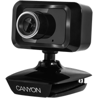 CANYON Enhanced 1.3 Megapixels resolution webcam with USB2.0 connector, viewing angle 40°, cable length 1.25m, Black, 49.9x46.5x - 2