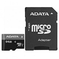 Card de Memorie MicroSD ADATA, 64GB, Adaptor SD, Class 10 - 1