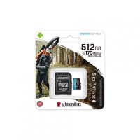 Card de Memorie MicroSD Kingston Canvas GO Plus, 512GB, Adaptor SD, Class 10 - 1