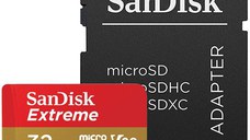 Card de memorie MicroSD SanDisk Extreme, 32GB, Adaptor SD, Class 10