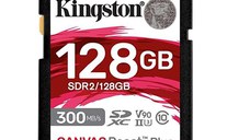 Card de Memorie SDHC Kingston Canvas React Plus 128Gb, Class 10