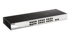 D-link 26-Port Gigabit Smart Switch with 2 SFP ports, DGS-1210-26 24 x 10/100/1000Mbps Auto-Negotiating Ports 2 x Combo 1000Base