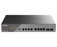 D-Link Switch DSS-200G-10MP, 8 porturi Gigabit POE, 2X SFP 1000Mbps, Capacitate switch: 20Gbps, FW Rate: 14.88Mbps, POE Budget:1 - 4