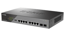 D-Link Switch DSS-200G-10MP, 8 porturi Gigabit POE, 2X SFP 1000Mbps, Capacitate switch: 20Gbps, FW Rate: 14.88Mbps, POE Budget:1