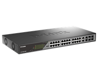 D-Link Switch DSS-200G-28MP,24 x 10/100/1000 Mbps PoE, 4 x Combo 1000 Mbps, Switching Capacity:56 Gbps, Forwarding Rate: 41.67 M - 2