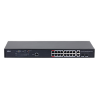 Dahua Managed Switch 18 porturi, 16 porturi POE, Gigabit, Port 1-16:16 × 10M/100M/1000MBase-T (PoE), Port 17-18:2 × 10M/100M/100 - 3